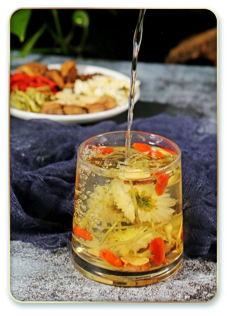 Liver tea formula Guten Morgen Tea Chrysanthemum, medlar, cassia seed ...